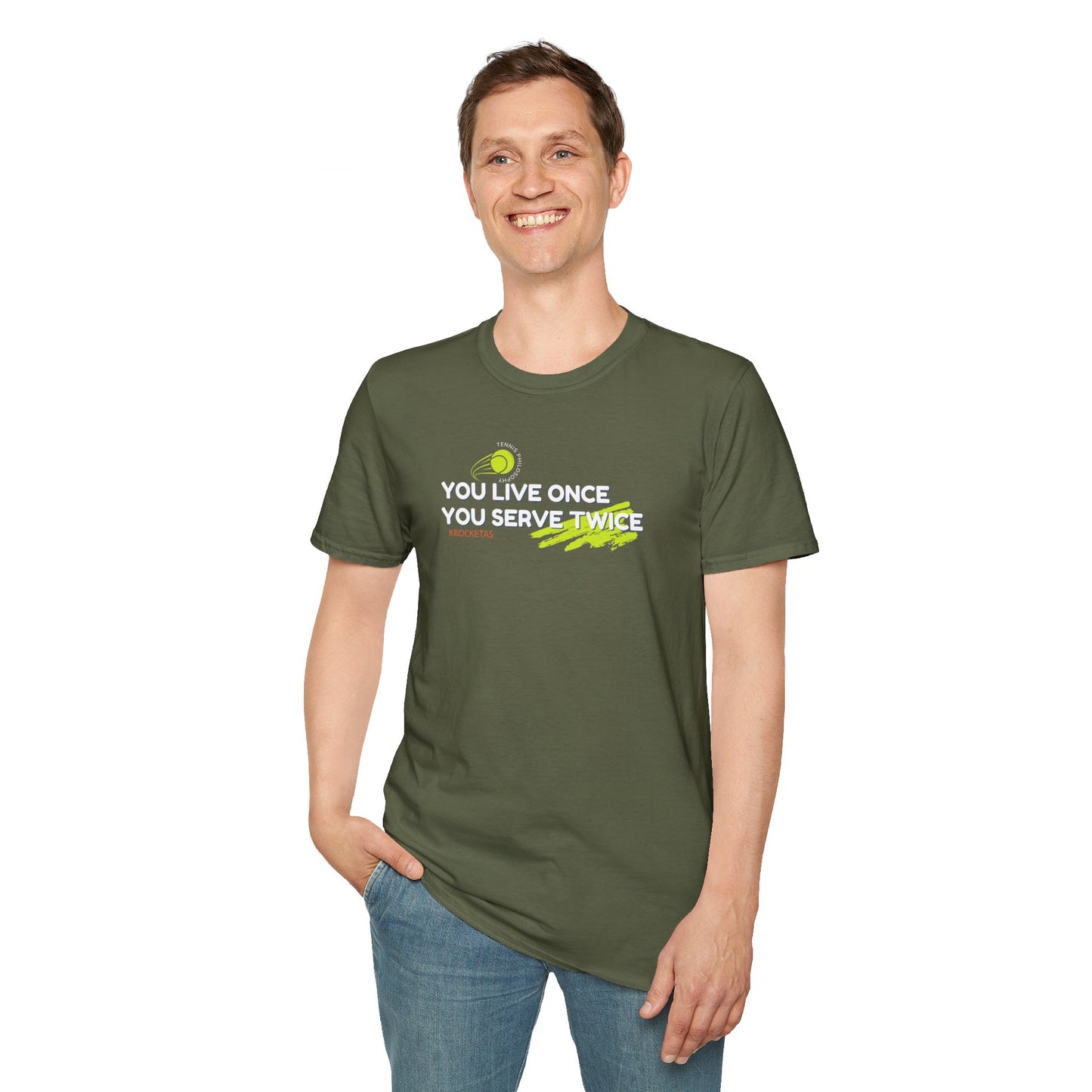 Live once Serve twice - Tennis Philosophy Unisex