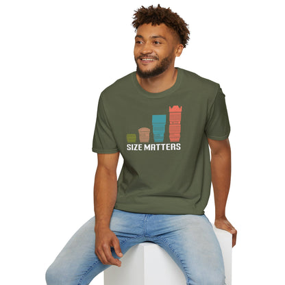 T-Shirt — Size Matters Camera Lens Stack Graphic Tee