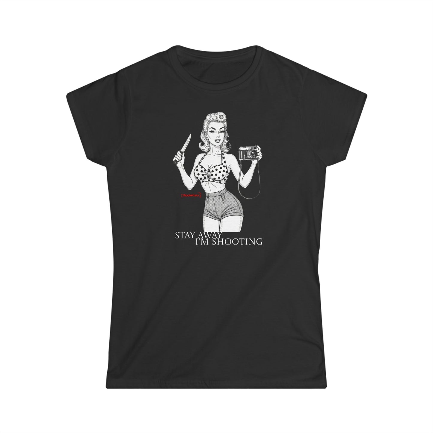 Retro Dangerous Pin-Up – T-shirt Donna