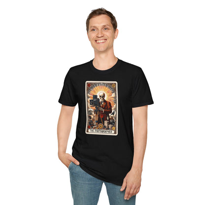 The Photographer Tarot T-Shirt — Vintage Camera Art Graphic Tee