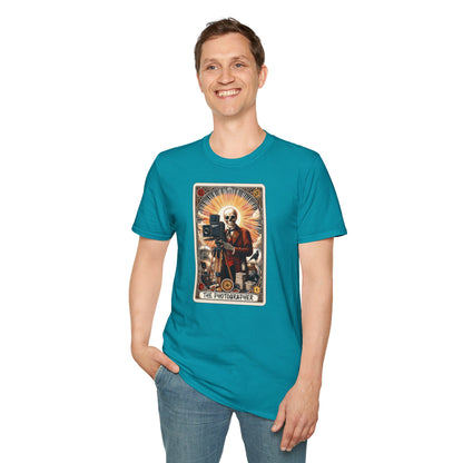 The Photographer Tarot T-Shirt — Vintage Camera Art Graphic Tee