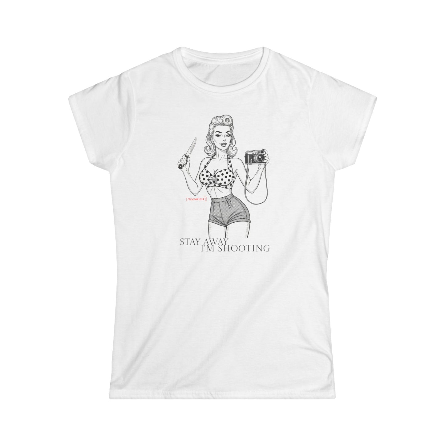 Retro Dangerous Pin-Up – T-shirt Donna