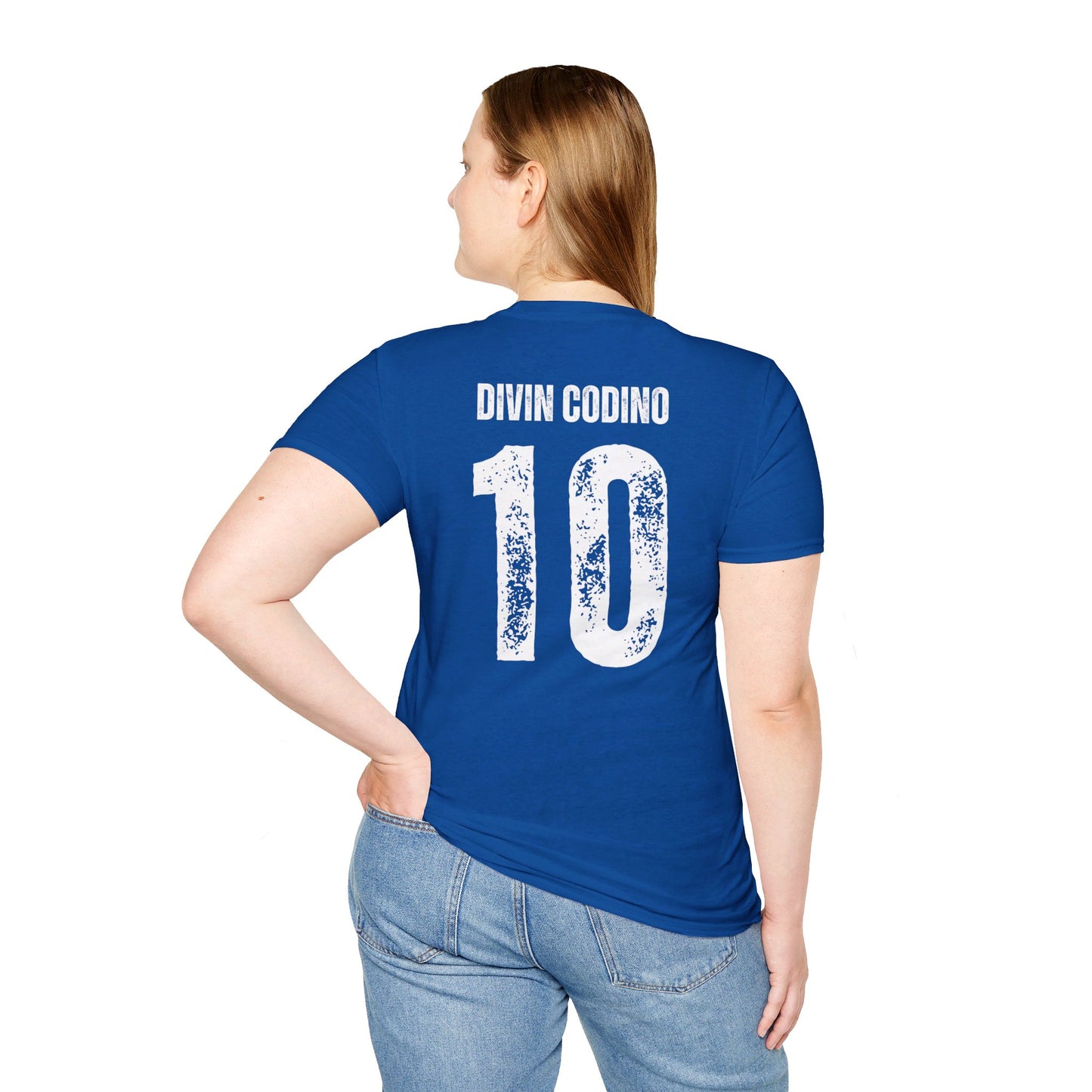 Roberto Baggio Divin Codino T-Shirt stampa Fronte retro