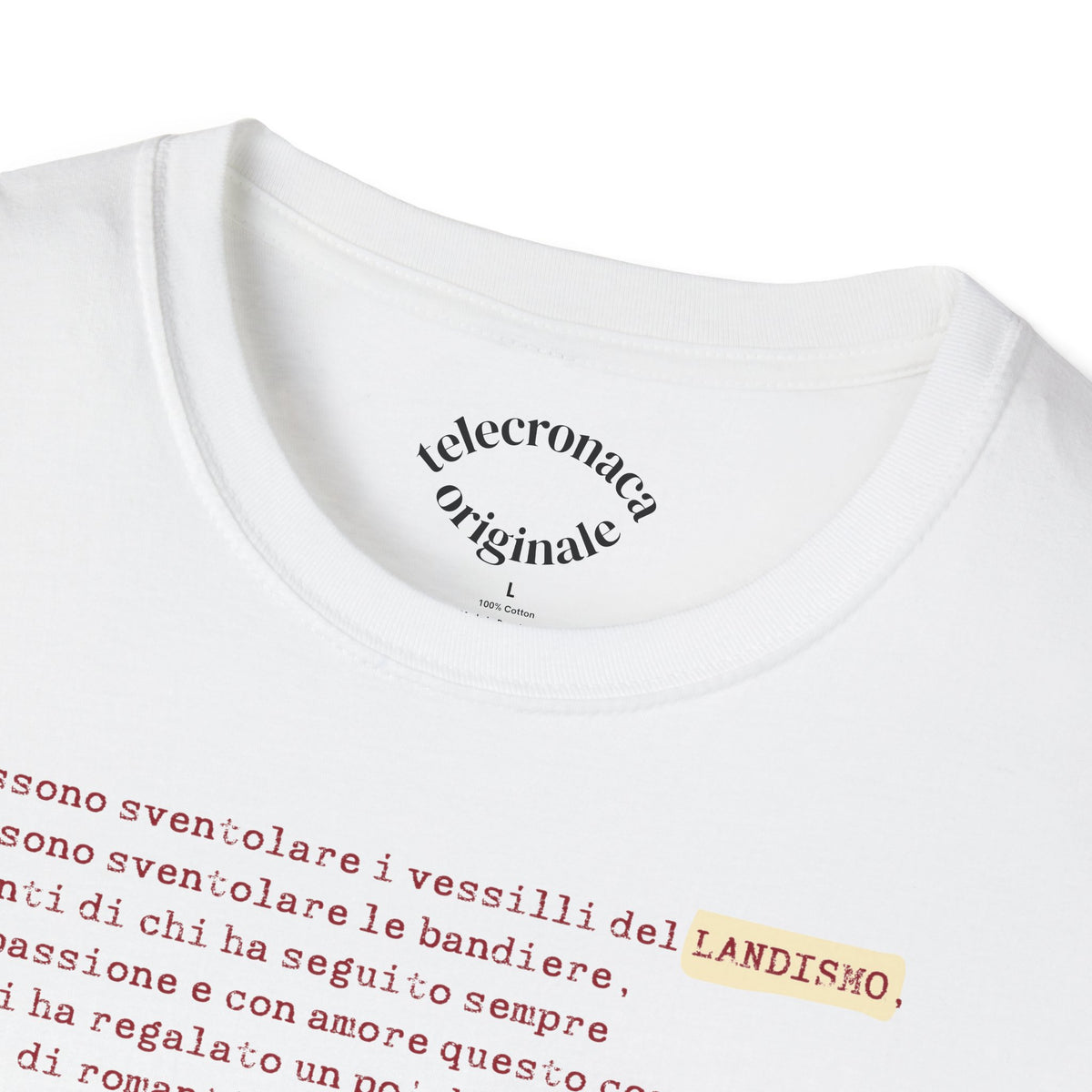 Siamo Tutti Landisti, telecronaca iconica di Luca  Gregorio T-shirt