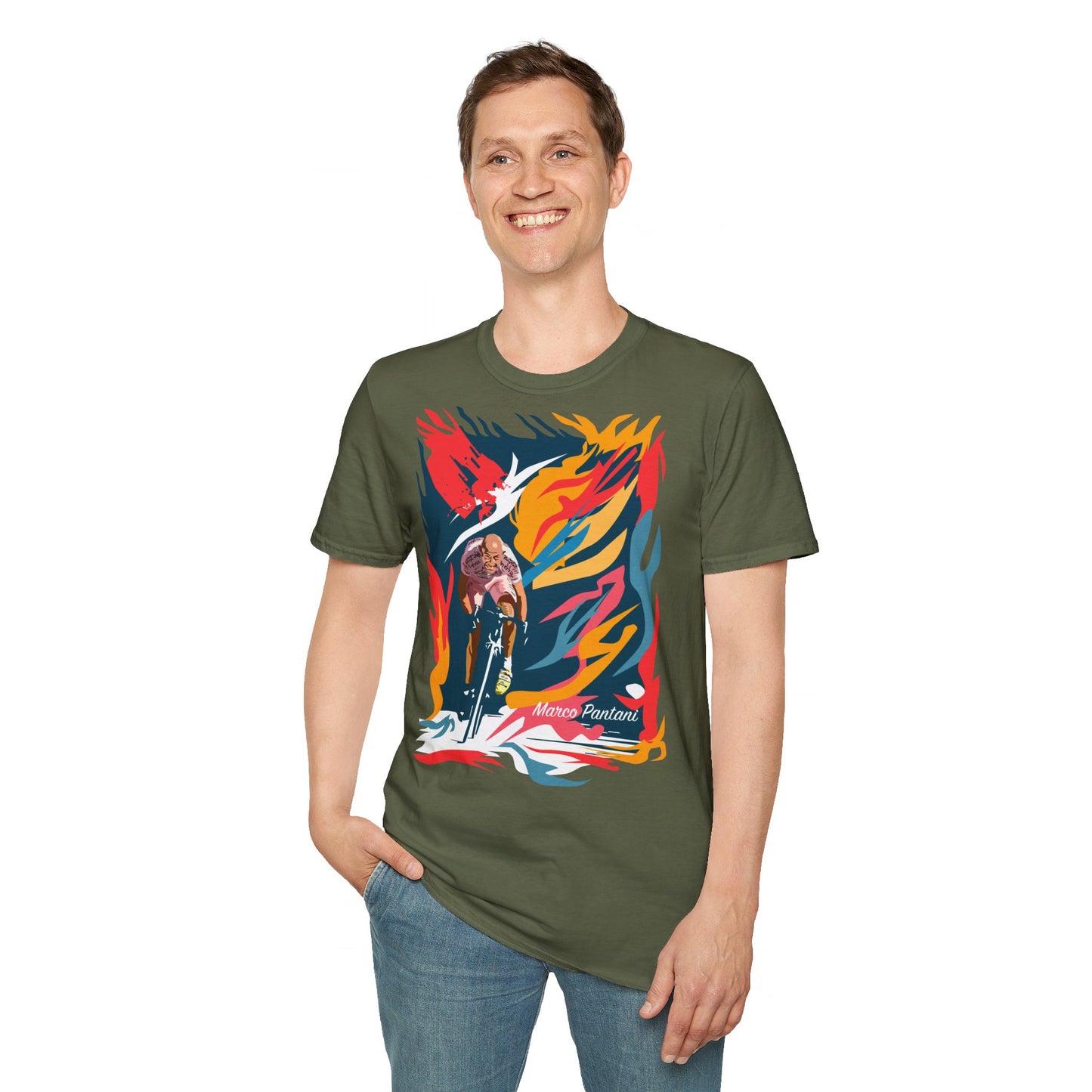 Marco Pantani legend Tshirt - design unico artista 2M