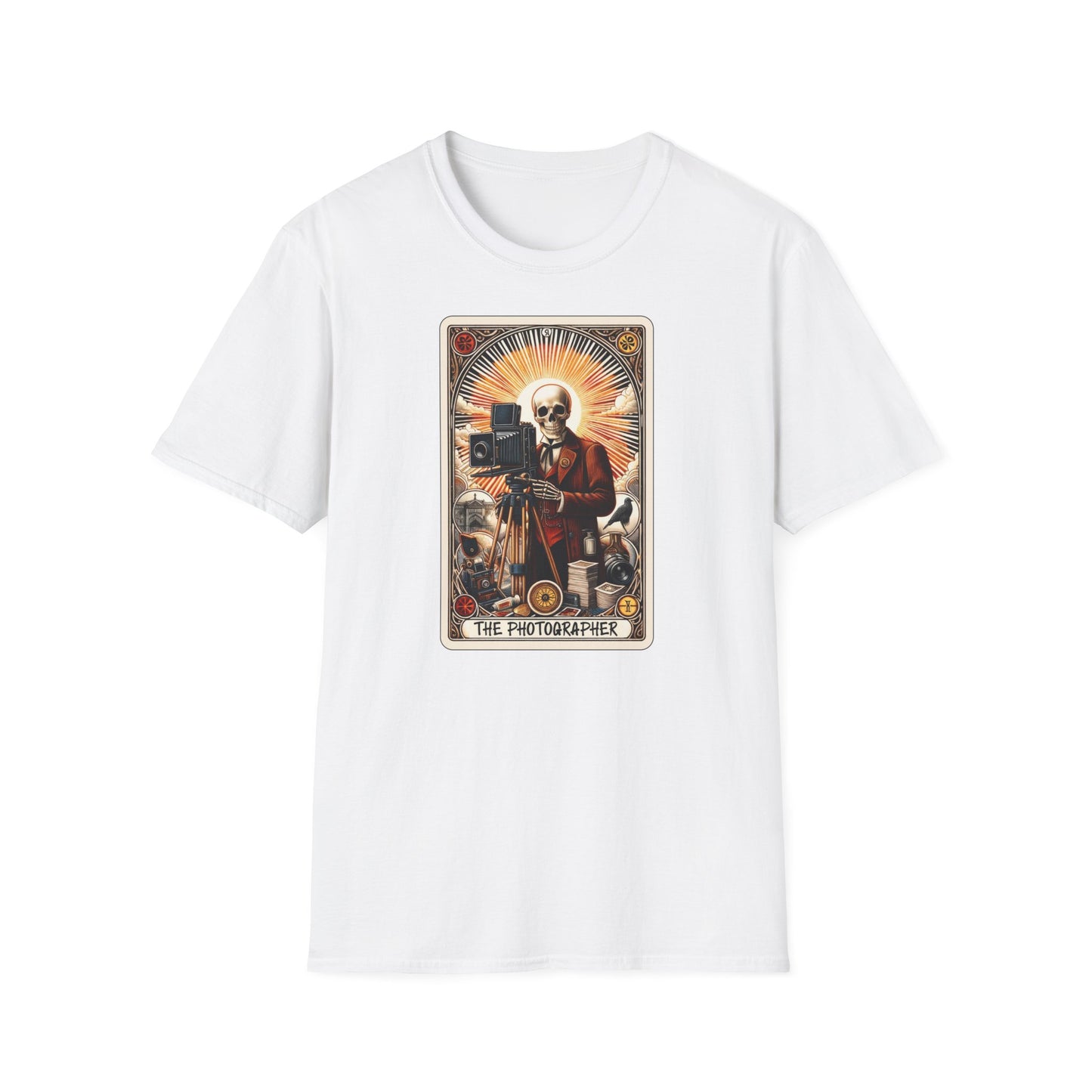 The Photographer Tarot T-Shirt — Vintage Camera Art Graphic Tee