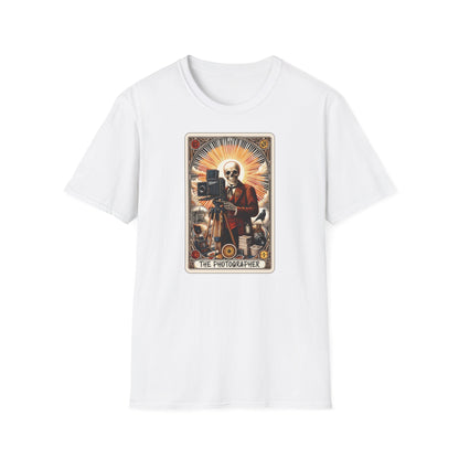 The Photographer Tarot T-Shirt — Vintage Camera Art Graphic Tee