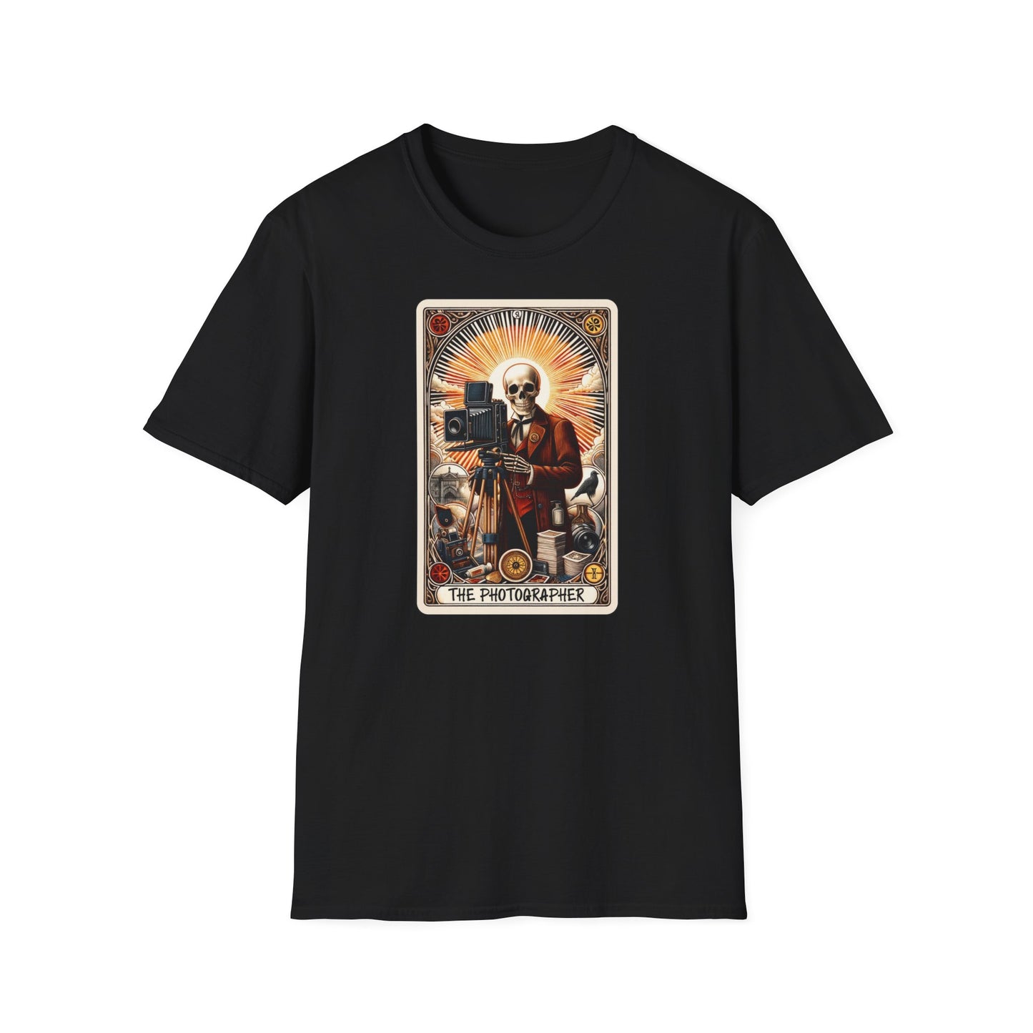 The Photographer Tarot T-Shirt — Vintage Camera Art Graphic Tee