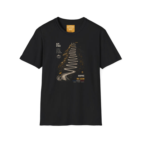 Alpe d'Huez Cycling T-Shirt — Iconic Climb Tee for Cycling Fans