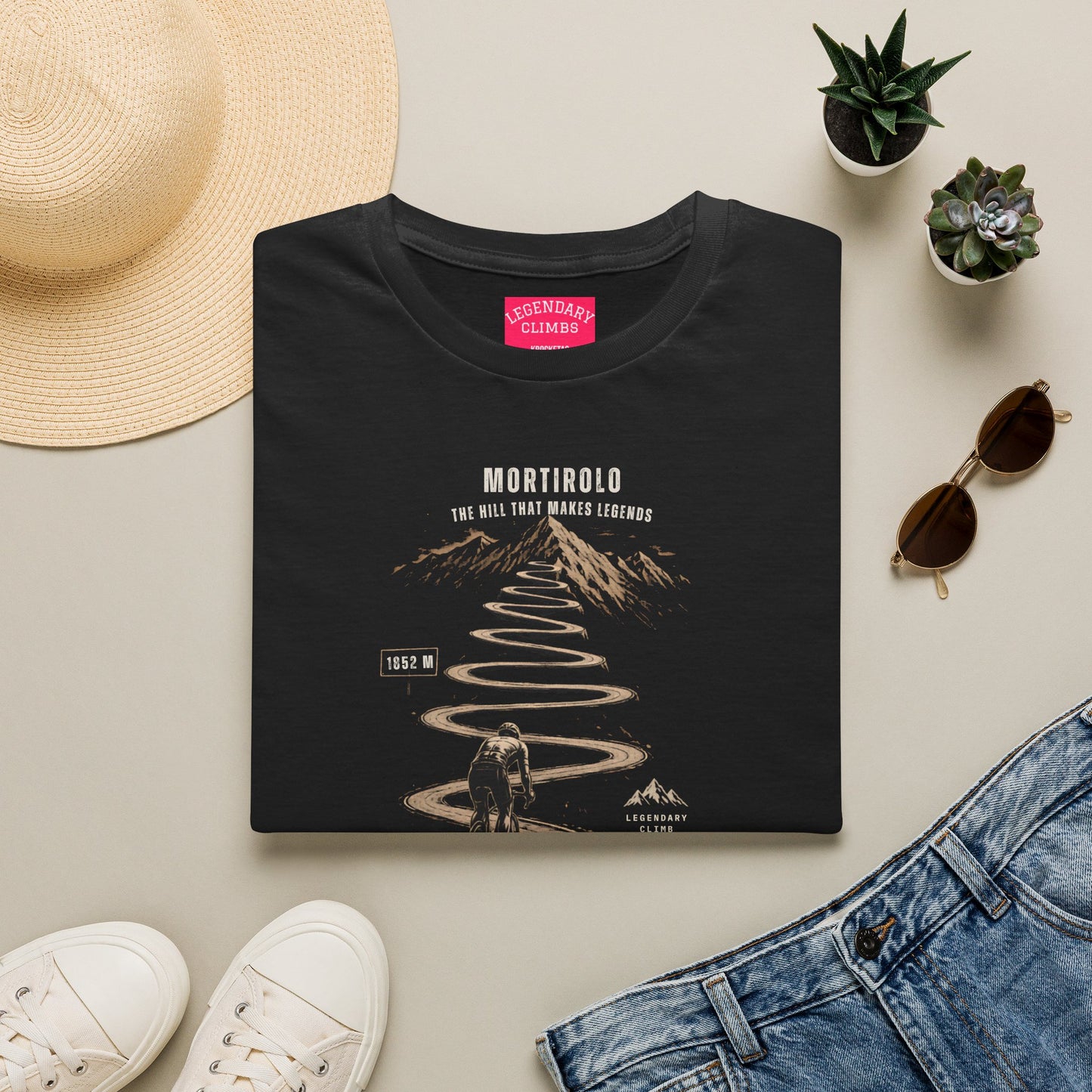 Mortirolo Cycling T-Shirt — Iconic Giro d'Italia Climb Tee for Cycling Fans