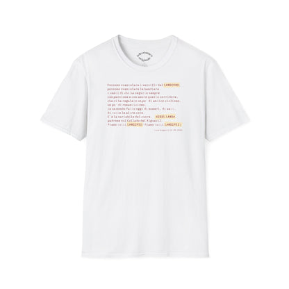 Siamo Tutti Landisti, telecronaca iconica di Luca  Gregorio T-shirt