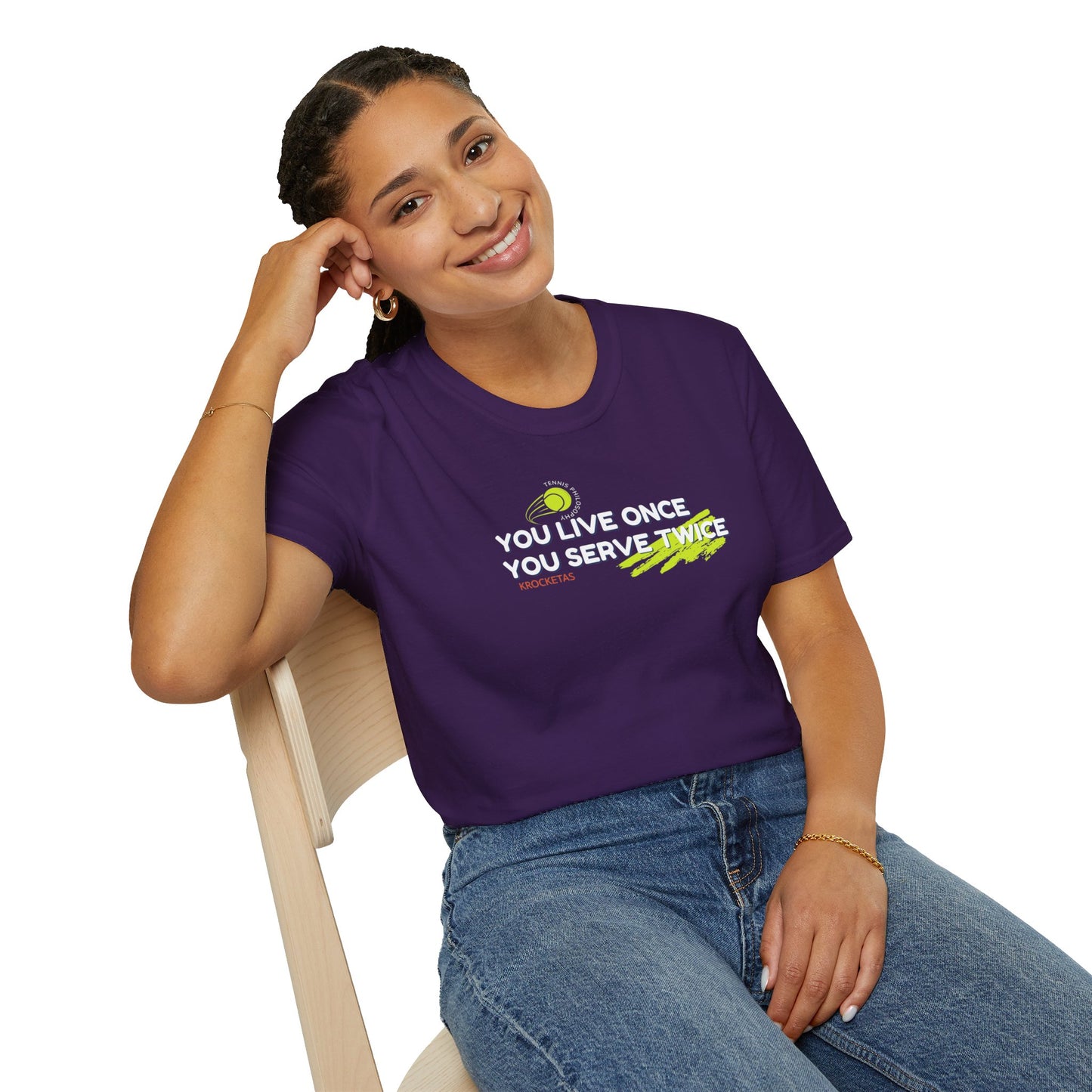 Live once Serve twice - Tennis Philosophy Unisex