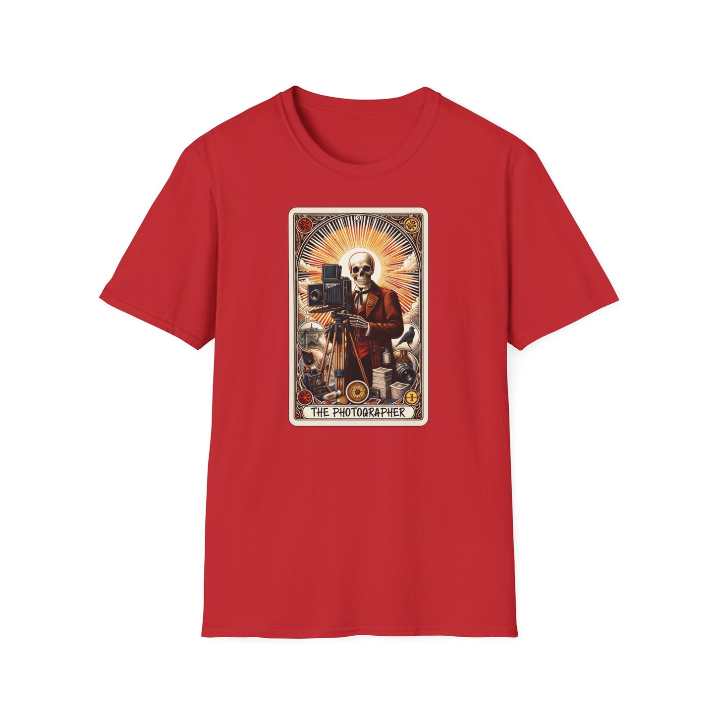The Photographer Tarot T-Shirt — Vintage Camera Art Graphic Tee