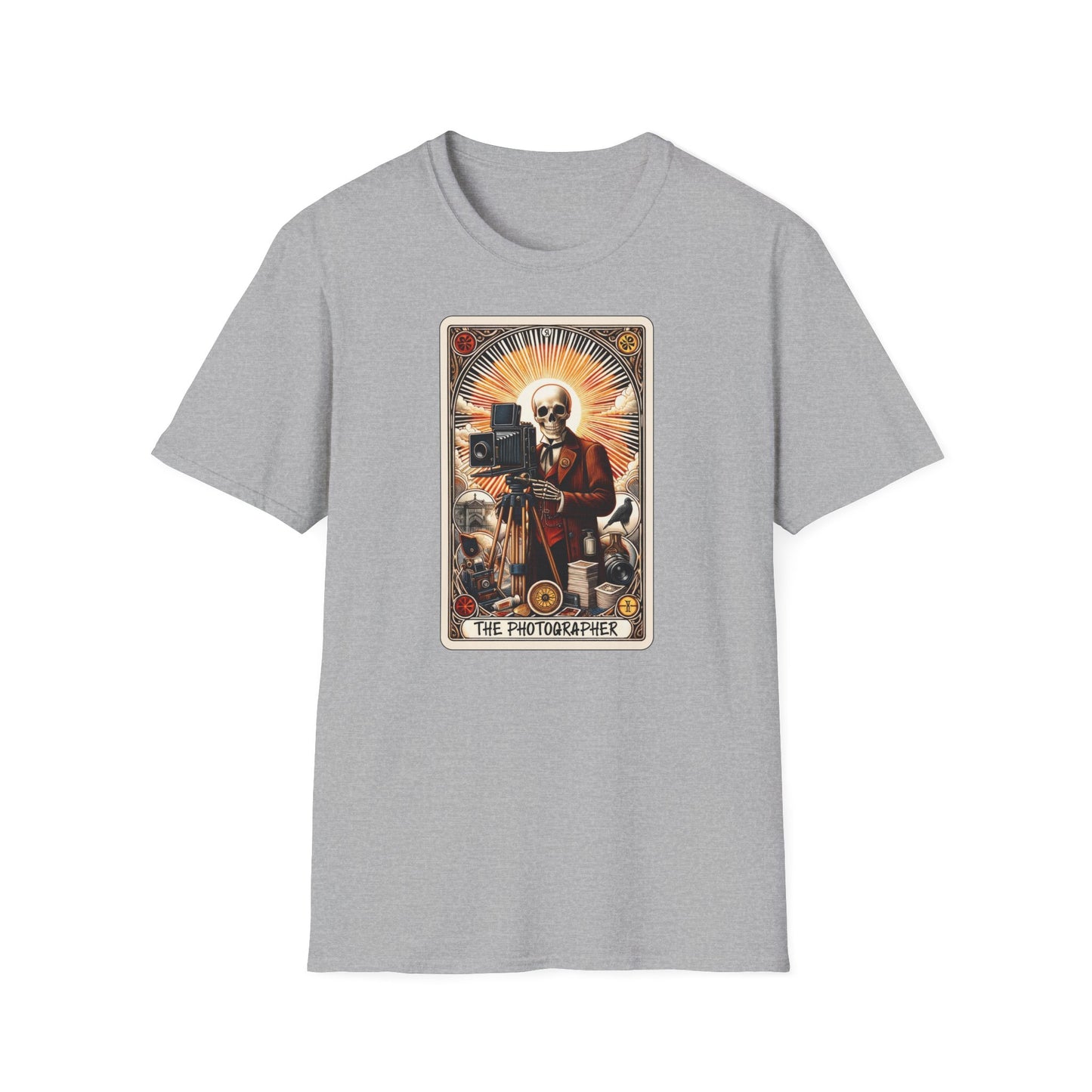 The Photographer Tarot T-Shirt — Vintage Camera Art Graphic Tee