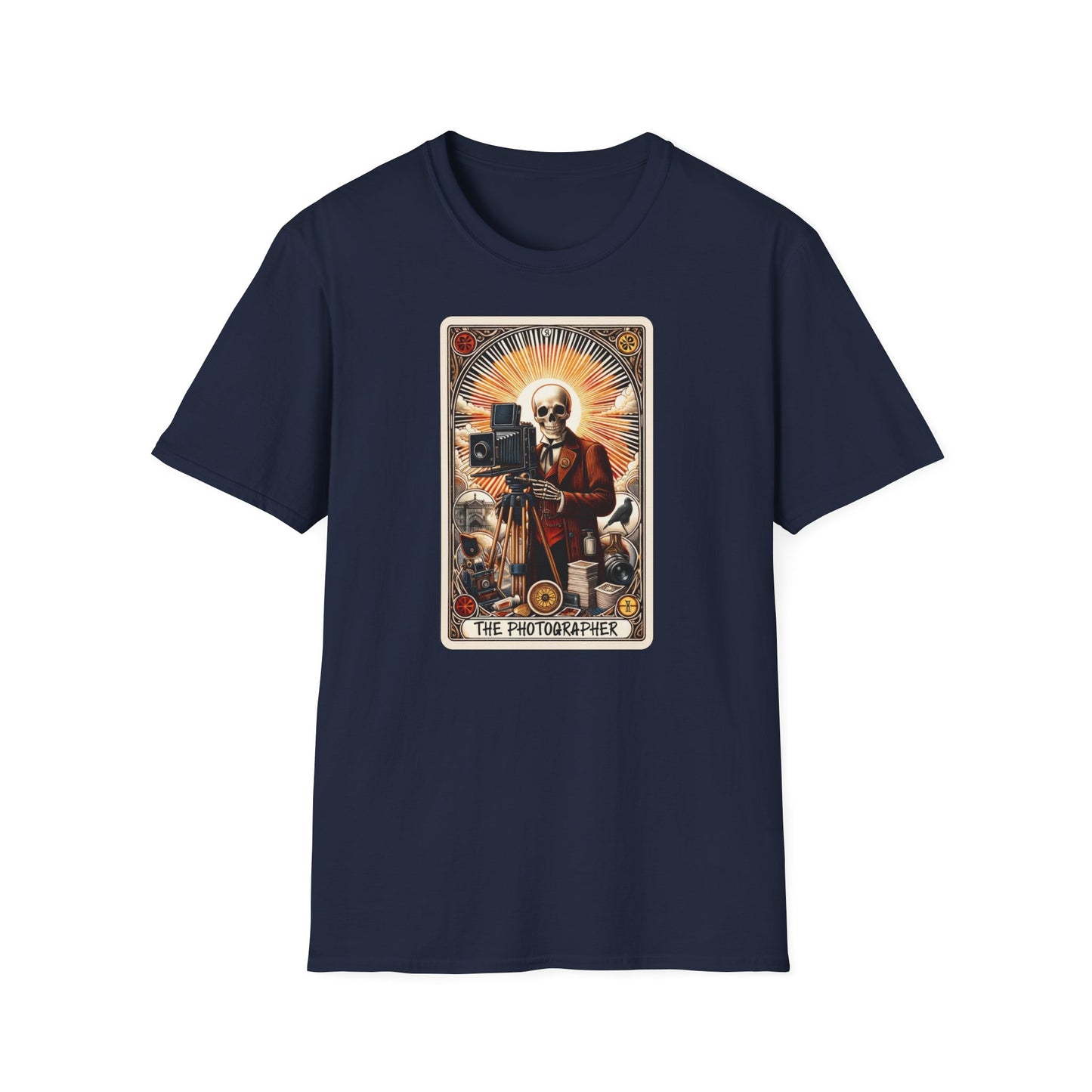 The Photographer Tarot T-Shirt — Vintage Camera Art Graphic Tee